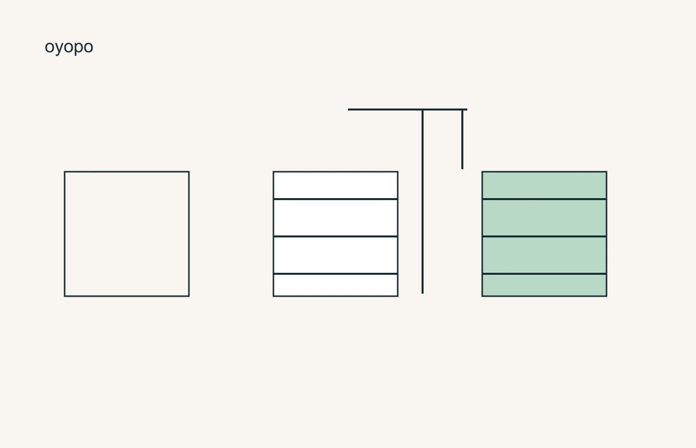 A stage is one part of the story. From left to right: a proposed outline, a structure in progress and a finished block. These are illustrative stages; availability and occupancy require separate evidence.